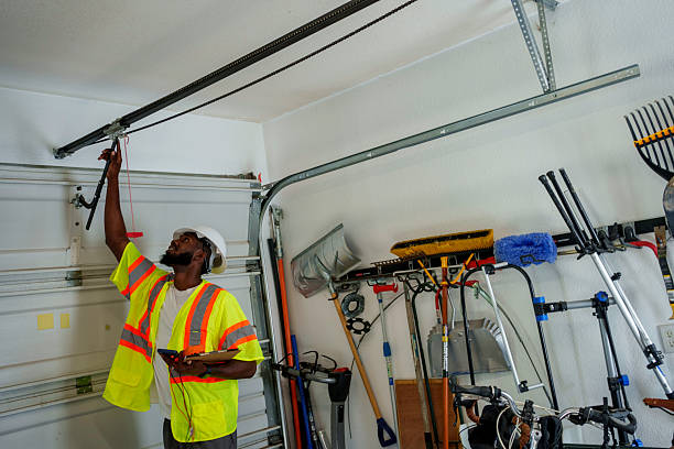 Professional Garage Door Panel Replacement technician working in Freedom, PA